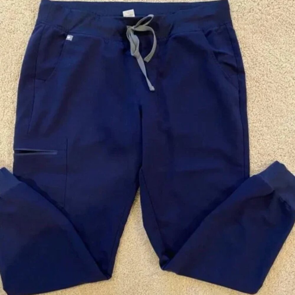 Figs Navy Blue Jogger Scrub Pants size L